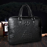 Sacs à main Sacs pour hommes en cuir véritable Couche supérieure en cuir de vachette à motif crocodile Sacs à main pour homme