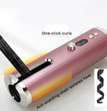 TD® Fer à friser automatique sans fil USB chargeant un bouton fer à friser automatique léger et portable pour coiffer à tout moment