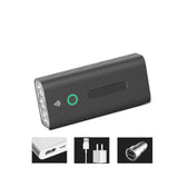 TD® Phare de lumière de vélo à trois lumières avec feu arrière de vélo lampe de poche rechargeable équipement d'équitation