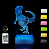 TD® 7 Couleurs Changeantes Veilleuses 3D LED Dinosaure Illusion Lampe Tactile Télécommande Aw10308
