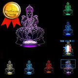 TD® Lampe optique poser décoratif tactile couleurs illusion optique - modèle dieu indien - faible consommation câble USB 3 piles AAA