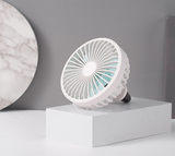 INN®  Ventilateur réglable Ventilateur Électrique de Voiture Mini Ventilateur Réglage à 3 Vitesses USB avec Veilleuse(Blanc )