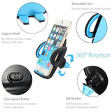 TD® Support de voiture Universel 360° Téléphone GPS Voiture Air Vent Aération Grille Pour iPhone Samsung Smartphone Bleu