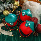 TD® Boîte de Noël Apple Boîte de cadeau de Noël en plastique Boîte de cadeau réveillon de Noël Apple Emballage cadeau Boîte vide 5pa
