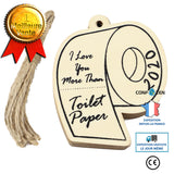 Ornements Produits en bois Pendentifs Souvenirs de maison en bois Papier toilette Ornements pour arbres de Noël Petits penden