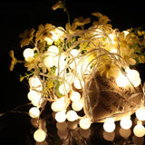 TD® Guirlande Lumineuse LED - 100 Boules - Imperméable - Avec prise - Blanc chaud - 10 m