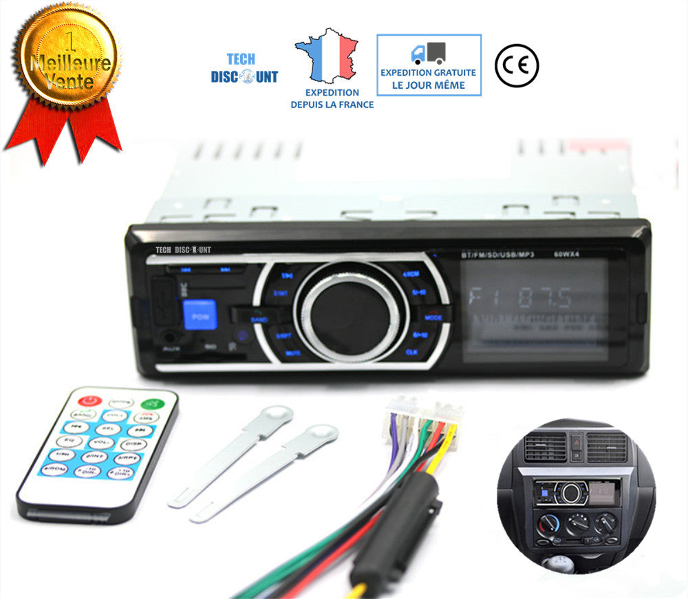TD® Récepteur bluetooth de voiture jack USB audio kit mains libres cha –