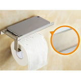 TD® Porte Papier Toilette avec Support de Téléphone - En Inox - Montage mural/ Accessoire salle de bain/ Support Papier Toilette