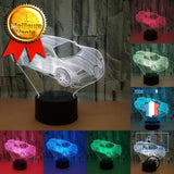 TD® Lampe optique poser décoratif tactile 7 couleurs illusion optique - modèle voiture - faible consommation câble USB ou 3 piles AA