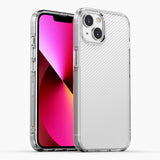TD® Étui pour téléphone portable adapté à l'iphone13 housse de protection motif en fibre de carbone étui en silicone transparent