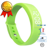 TD® Montre Bracelet Intelligent LED 5W Multifonctionnelle / Podomètre Sommeil Surveillance Smart Bracelet Silicone (Verte)