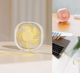 INN® Mini Ventilateur USB Climatiseur Portable de Refroidissement Bureau Rotation Réglable Portable Chambre ETE BLANC
