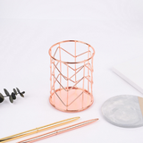 TD® Porte-stylo Nordic ins Porte-stylo doré Porte-stylo d'art en fer or rose Panier de rangement de bureau Boîte de rangement  vaiss