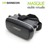 INN® Version casque téléphone mobile réalité virtuelle 3D miroir panoramique VR manette pas cher lunette jeux réglage Shinecon noir