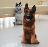 TD® Drôle 3D Dog Imprimer Coussin Coussin créatif mignon poupée en peluche cadeau Home Coussin pour véhicule Couleur: chien brun