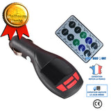 TD® Transmetteur FM de voiture/ Lecteur MP3 sans fil automatique Transmetteur FM Modulateur LCD Kit voiture Chargeur USB SD