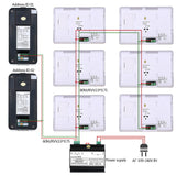 TD® Interphone vidéo sonnette écran LCD 7 pouces vision nocturne couleur à deux fils système d'interphone de bâtiment étanche à la p