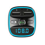 TD® Transmetteur FM Bluetooth, Voiture Lecteur MP3 Radio Sans Fil Kit FM avec Dual USB Ports, Appel Main Libre, Support SD/TF, USB