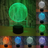 TD® Lampe optique poser décoratif tactile 7 couleur illusion optique modèle Basketball - faible consommation câble USB prise secteur
