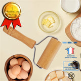 TD® Rouleau à pâtisserie et pizzas Baker Rouleau Ustensiles de cuisine en bois allant au four (Style 4)
