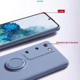 TD® Samsung Galaxy S20Ultra Phone Case Anti-collision Silicone Protective Cover Soft Cover Purple Fresh Design