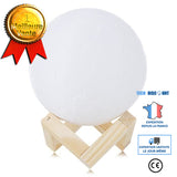 TD® 3D Lampe de Lune 15CM d'Impression  2 Couleurs avec Interrupteur Tactile Nuit rechargeable-Veilleuse 3D pour chambre