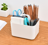 TD® Boîte rangement portable peut être empilée portable bureau cosmétique bureau étudiant papeterie porte-stylo multifonctionnel boî