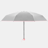 TD® Parapluie argent crème solaire ultra-légère colle noire soleil et pluie parapluies à double usage pliés 50% de réduction mini