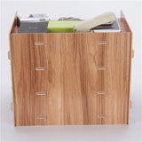 Boîte de rangement A4 multicouche en bois fichier boîte de rangement de bureau étagère d'information fournitures  bureau rang