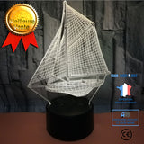 TD® Nouveau Voile 3D Lumière De Nuit Usb Alimenté Tactile Coloré Led Lumière Visuelle Cadeau 3D Usb Petite Lampe De Table