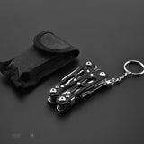 TD® Outil Multifonction Pince ciseau couteau coupe-fil remplaçable acier porte clés sport camping plein air randonnée chasse tournev