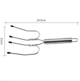 Fourchette de barbecue Grille de barbecue multi-têtes en acier inoxydable Fourchette de barbecue Brochettes en acier inoxydab