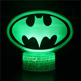 TD® Justice League Lampe de table 3d Lampe de vision créative Lampe de cadeau de veilleuse tactile colorée