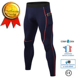 Pantalons serrés PRO pour hommes Pantalons d'entraînement de fitness avec poche Pantalons de course à haute élasticité Pantal