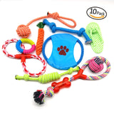 Pack de 10 jouets en laisse pour chien, jouets durables pour animaux de compagnie, jouets à mâcher pour chien
