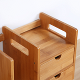 TD® Étagères Étagères en bambou avec tiroir Bureau Petite étagère Rangement de bureau Étagère de bureau Simple Étagère Étagère Étagè
