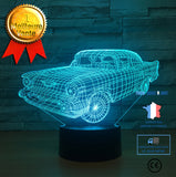 TD® Veilleuse 3D Led Décor À La Maison Atmosphère Créative Veilleuse Voiture De Sport Modélisation Bureau Lampe 7 Couleurs Changemen