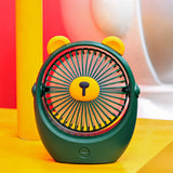 TD® Marée créative cool ours 6 pouces ventilateur de bureau usb charge maison dessin animé bureau grand vent ventilateur
