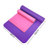 Tapis de yoga, tapis en mousse de fitness sportif, équipement de fitness antidérapant ultra épais, 185 * 85 * 10mm, violet