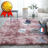 TD® Tie-dye dégradé tapis à poils longs salon table basse tapis lit les cheveux longs peuvent être lavés