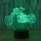 TD® Lampe optique poser décoratif tactile 7 couleurs illusion optique - modèle moto - faible consommation câble USB ou 3 piles AAA