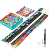 Ensemble de crayons Étui à stylos étanche 72 couleurs Graffiti peint à la main Crayon de couleur Livre de dessin Ensemble de