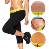 TD® Leggings de sport en sueur noir néoprène et jaune revers multicouche Sauna confort Fitness sport Yoga musculation pantalon