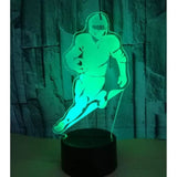 TD® Lampe de table 3D illusion en forme de Joueur rugby - Veilleuse luineuse 3D hollograme décoration chambre
