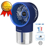 TD® Mini refroidisseur d'air d'humidification de jet délicat de bureau de bureau de bureau de ventilateur rechargeable bleu royal
