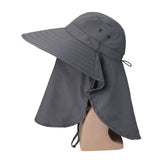 TD® Chapeaux de soleil pour hommes et femmes en plein air chapeau de cape couvrant le visage à grand bord