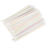 TD® Set accessoire cuisine 100 pièces colorés séparément papier emballé thé au lait long flexible pailles à boire