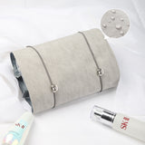 Sac de rangement sac cosmétique articles de toilette voyage amovible matériel PU portable imperméable grande capacité quatre