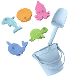 TD® Jouets de plage en Silicone pour enfants créatifs bord de mer Parent-enfant jouant à l'eau creuser plage seau pelle série Marine