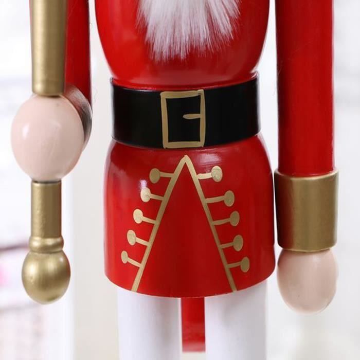 TD® 60cm Soldat Casse-Noisette Coloré En Bois Décoration Noël Cadeau Jouet Poupée Vintage Artisanat